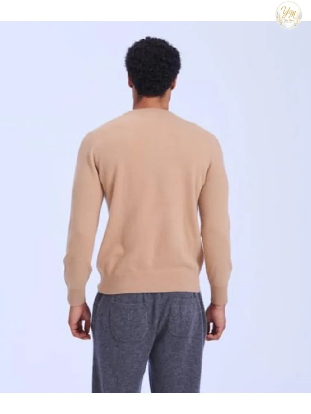 Men's Cashmere Crewneck Sweater Long Sleeve Pullover